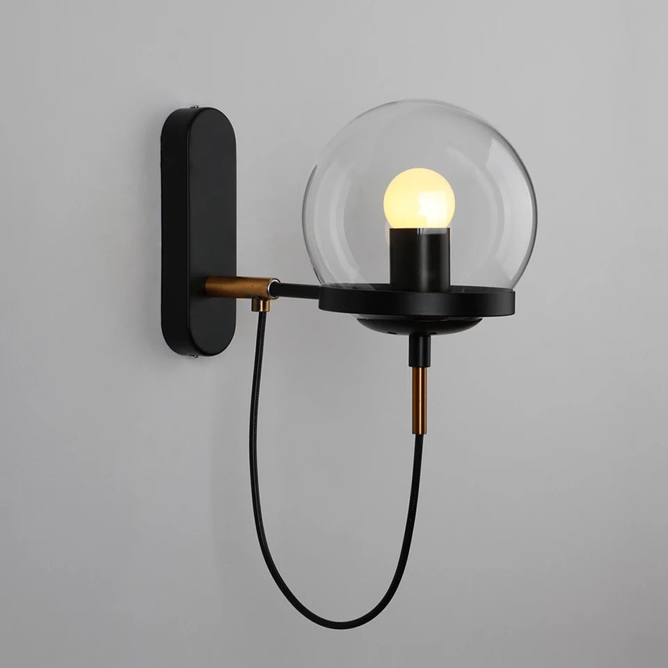 LumiSphere Modern Wall Lamp - Iron Sphere Light Fixture
