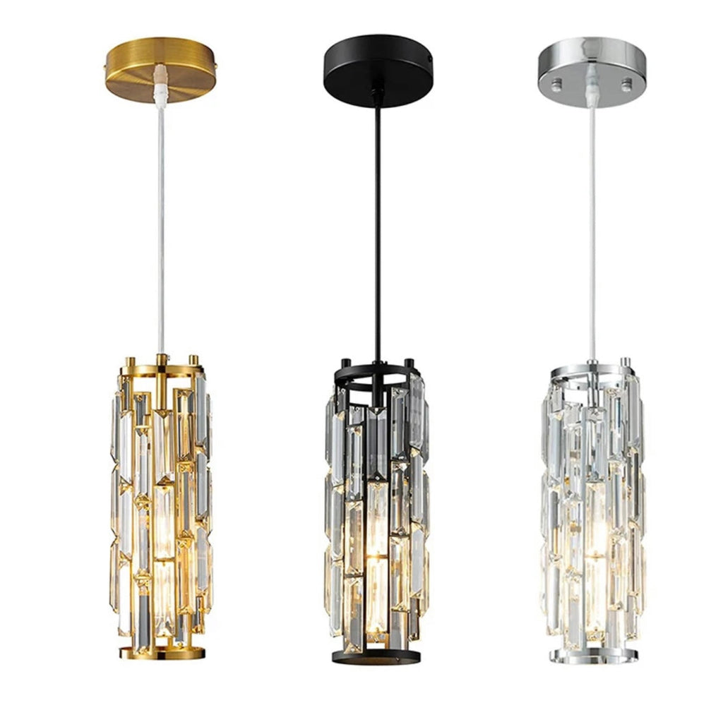 Luma Crystal Small LED Pendant Chandelier for Dining Room