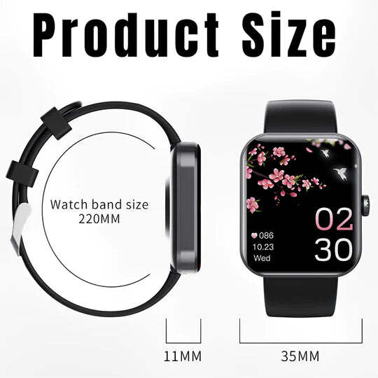 Montre connectée de surveillance de la glycémie | Montre intelligente pour test non invasif de la glycémie | Fervei