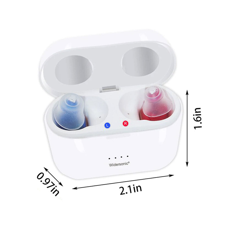 Pair Of Rechargeable Hearing Aids That Are Invisible For Everyday Use