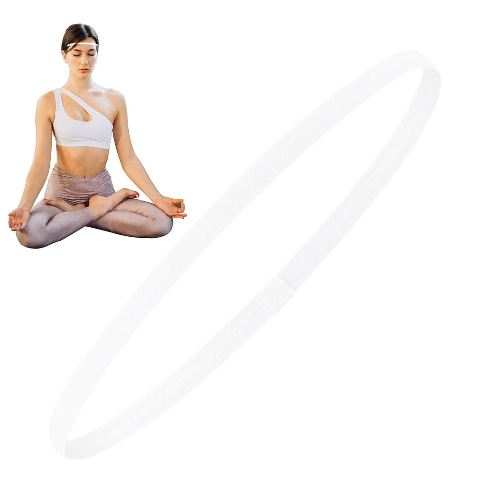 Set da 4 Fasce Elastiche Antiscivolo per Capelli per Donna e Uomo, Yoga e Corsa