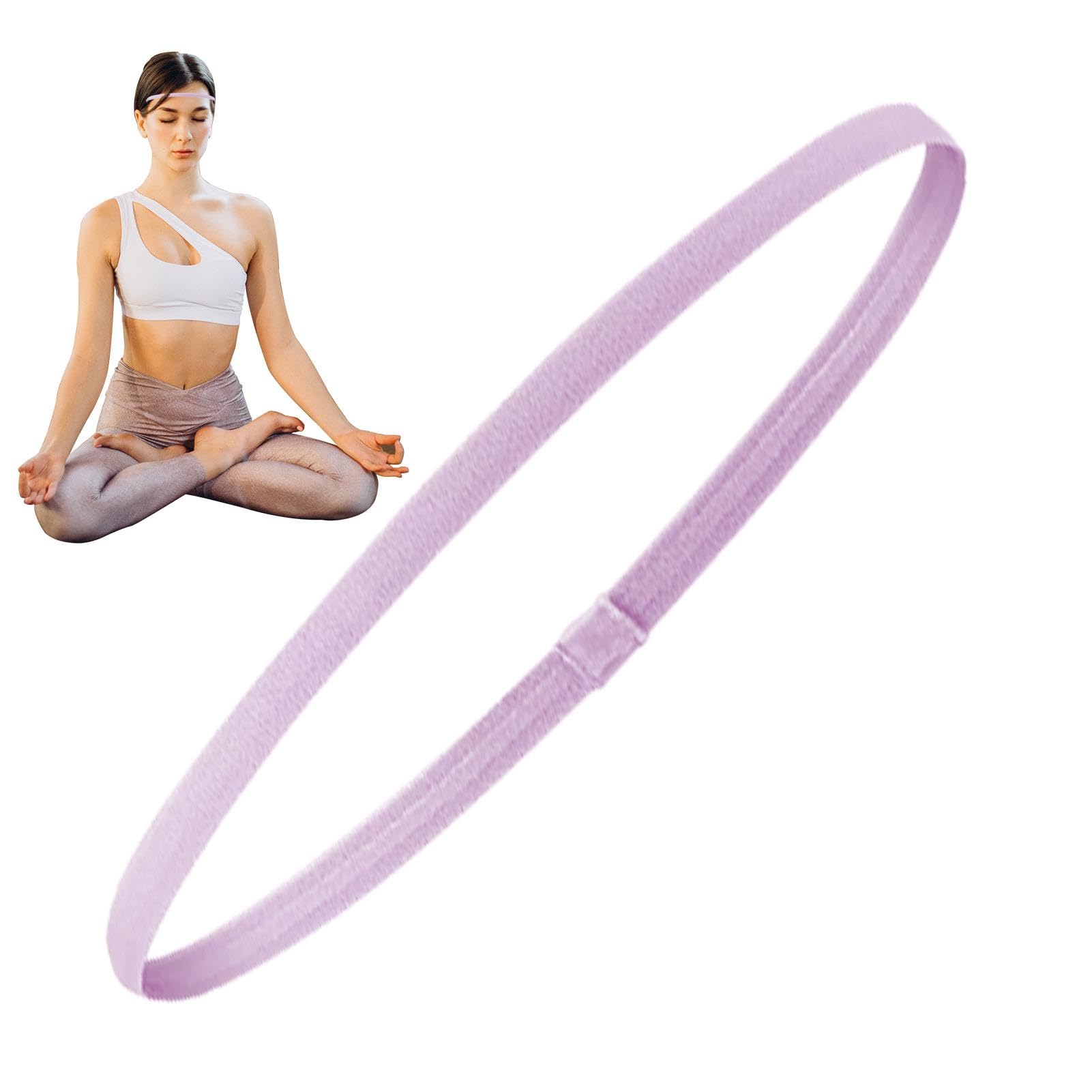 Set da 4 Fasce Elastiche Antiscivolo per Capelli per Donna e Uomo, Yoga e Corsa