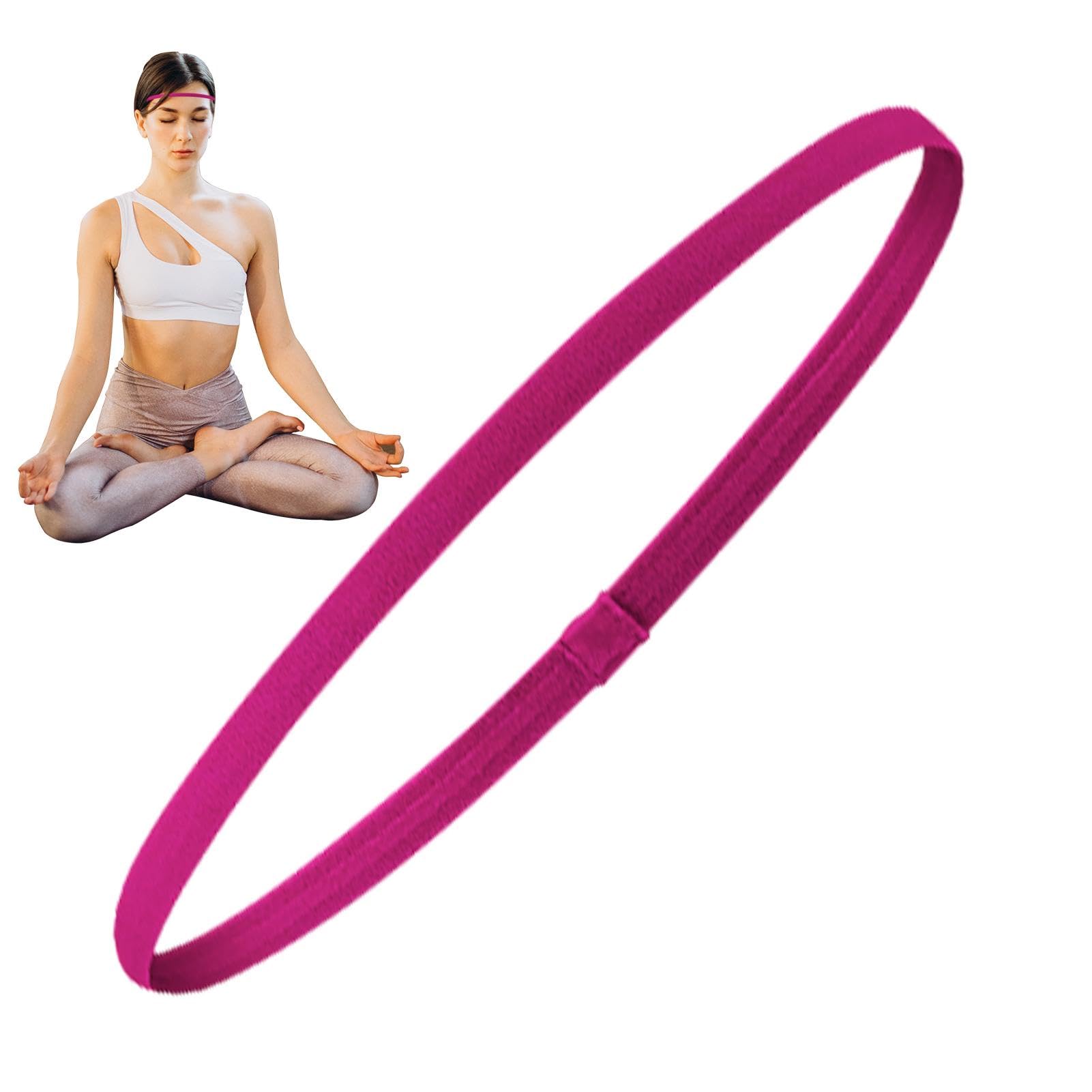 Set da 4 Fasce Elastiche Antiscivolo per Capelli per Donna e Uomo, Yoga e Corsa