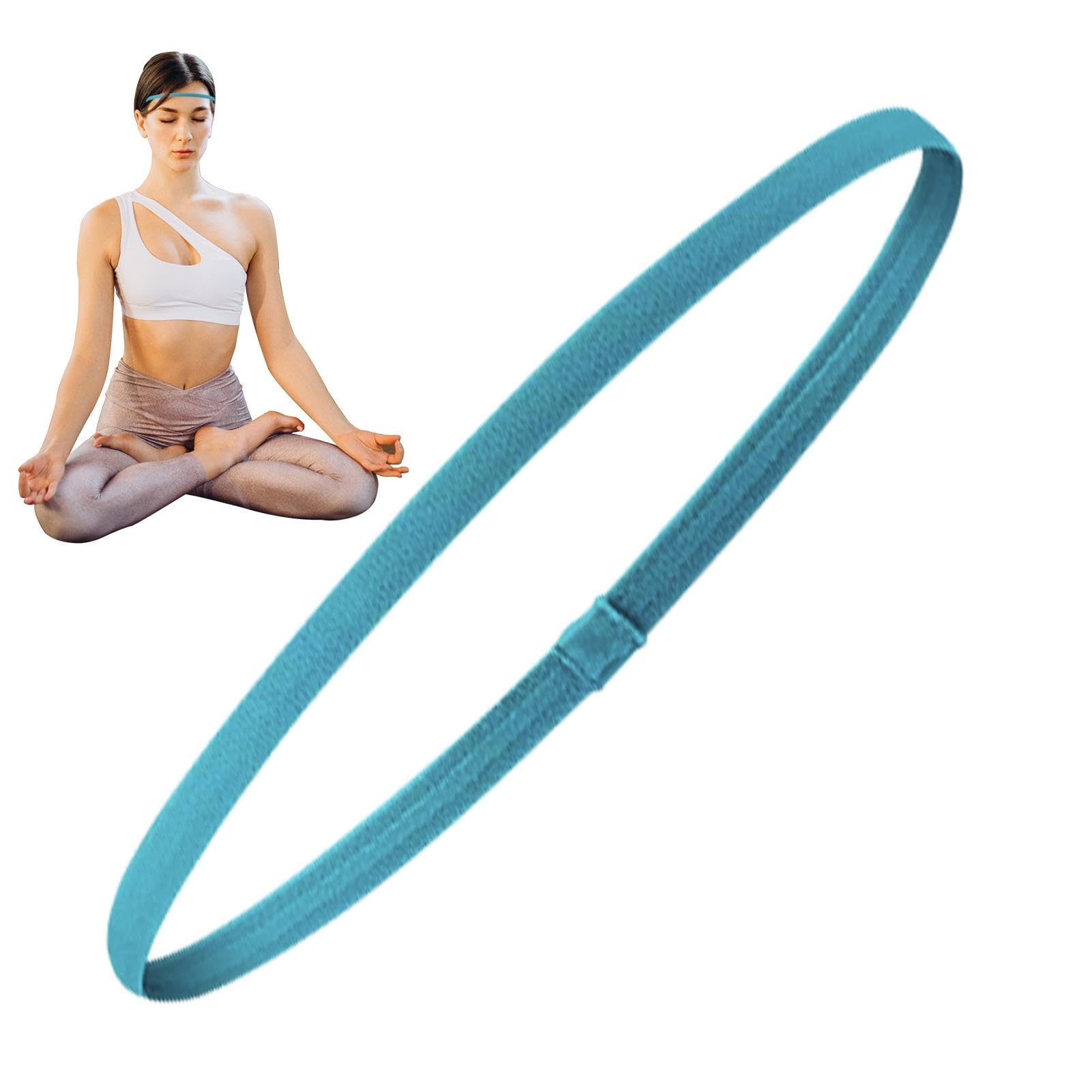Set da 4 Fasce Elastiche Antiscivolo per Capelli per Donna e Uomo, Yoga e Corsa