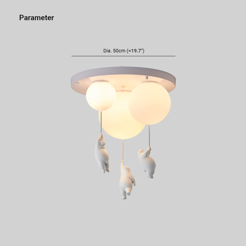 Lampa wisząca Fateh Bear Balloon do sufitu, zabawna dekoracja pokoju