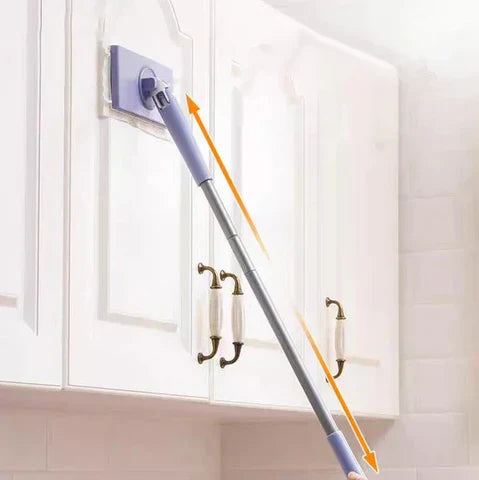 Mop plat cu rotație de 360 de grade și sistem de schimbare a lavetei fără atingere