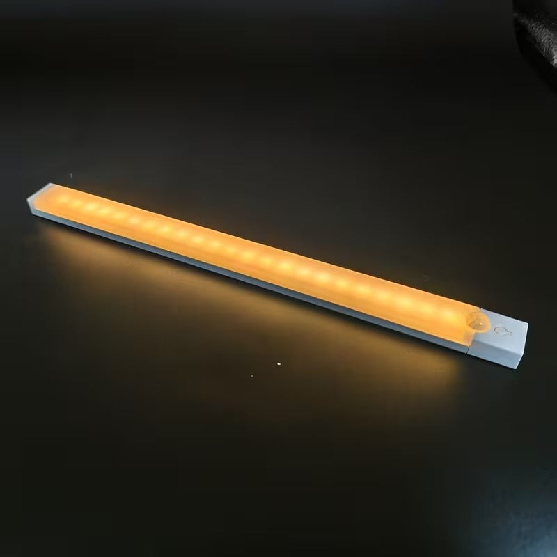 Luz noturna LED com sensor de movimento inteligente, bateria recarregável por USB e brilho ajustável