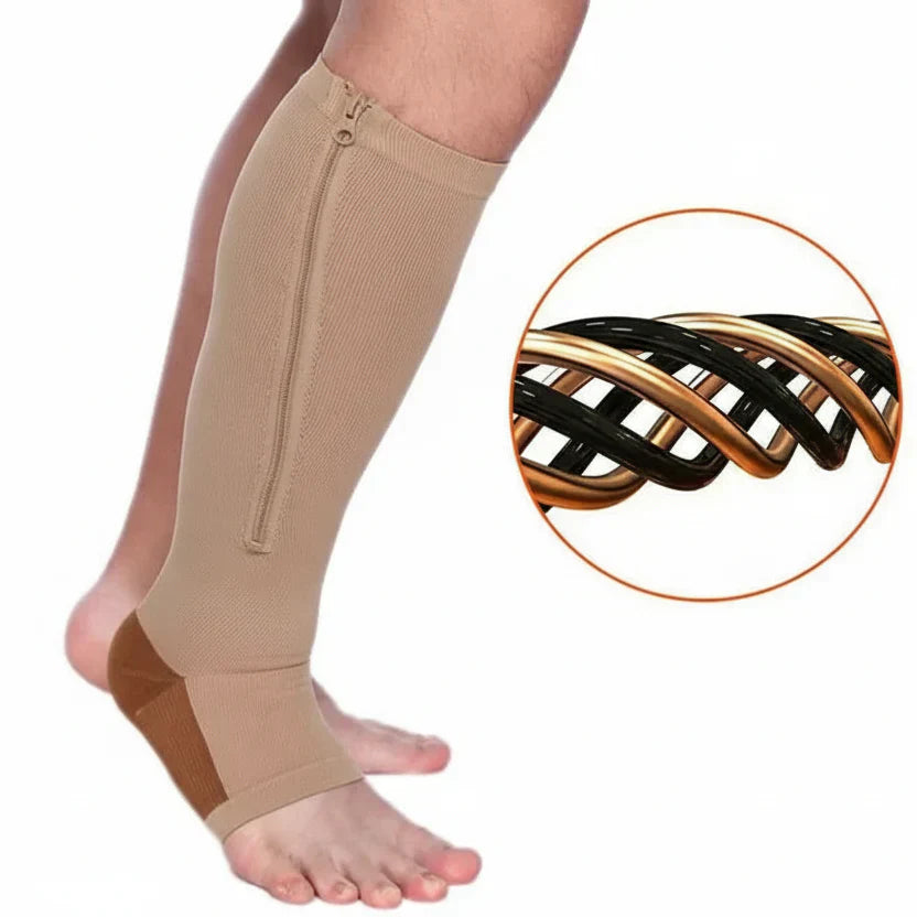 Zipper Compression Support Relief Socks