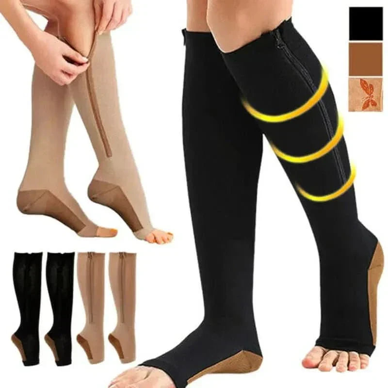 NovaCircula Zippered Compression Socks for Support and Relief