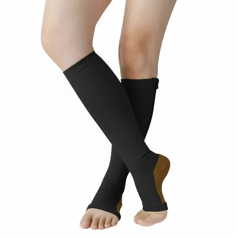 Zipper Compression Support Relief Socks