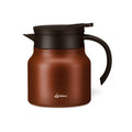 NovaTea Teapot With Built In Infuser Ceramic Body And Stainless Steel Liner