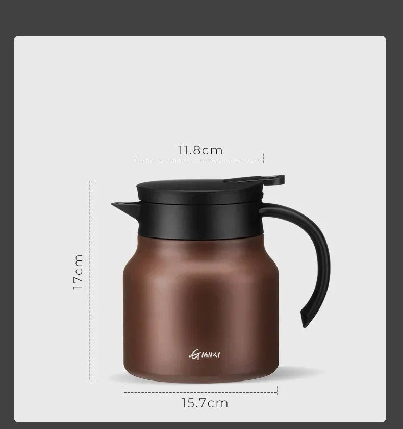 NovaTea Teapot With Built In Infuser Ceramic Body And Stainless Steel Liner