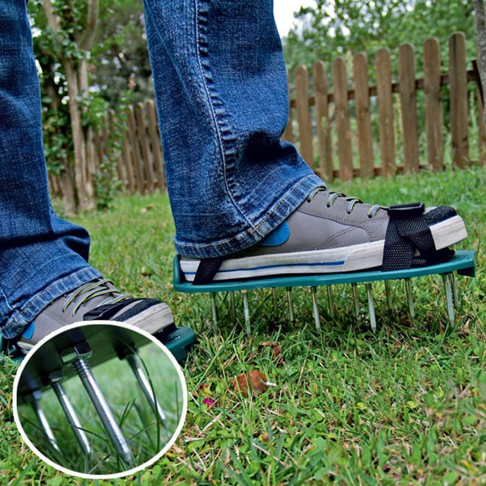 Justerbare plenluftesko på 30 cm med jernpigger