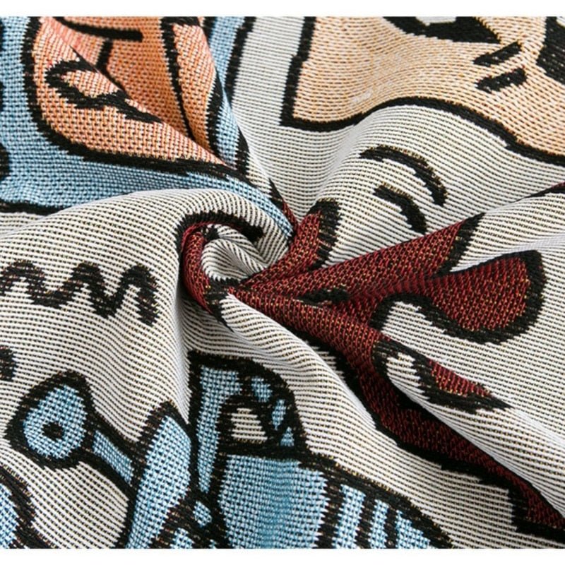 Keith Haring Jigsaw Puzzle Throw Blanket For Cozy Room Decor