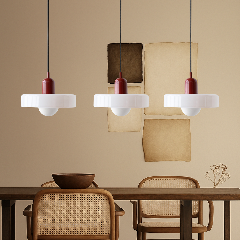 3-light Bauhaus pendant lamp glass G9 warm white dining room lighting modern design ceiling lamp colored glass