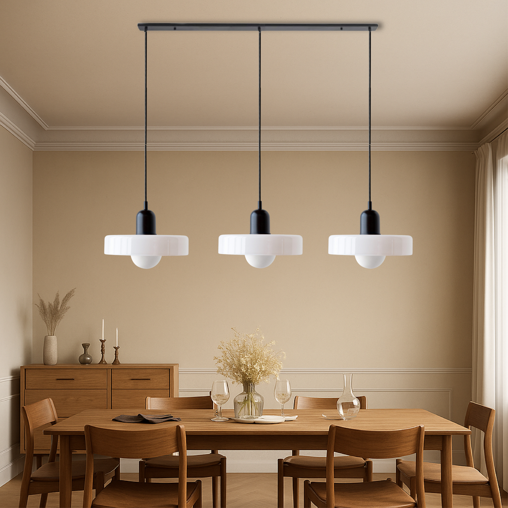 3-light Bauhaus pendant lamp glass G9 warm white dining room lighting modern design ceiling lamp colored glass