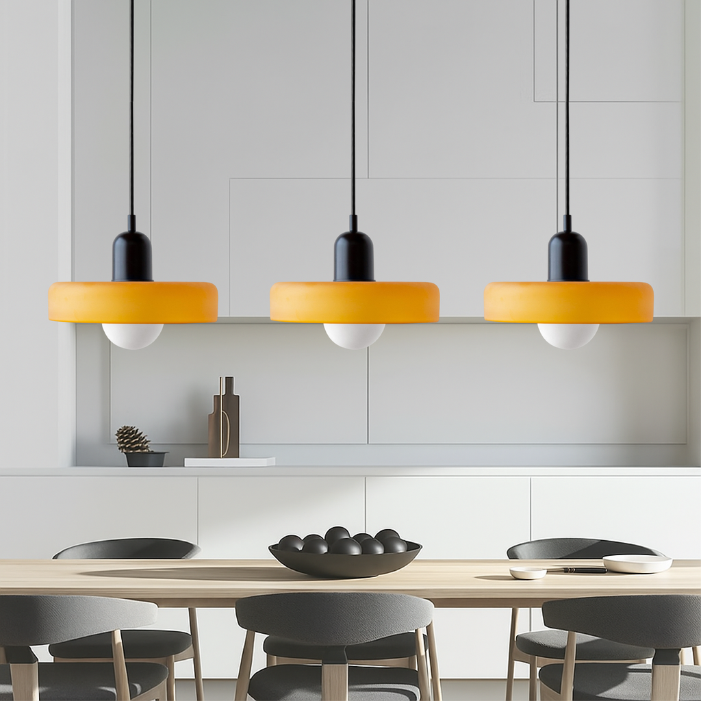 3-light Bauhaus pendant lamp glass G9 warm white dining room lighting modern design ceiling lamp colored glass