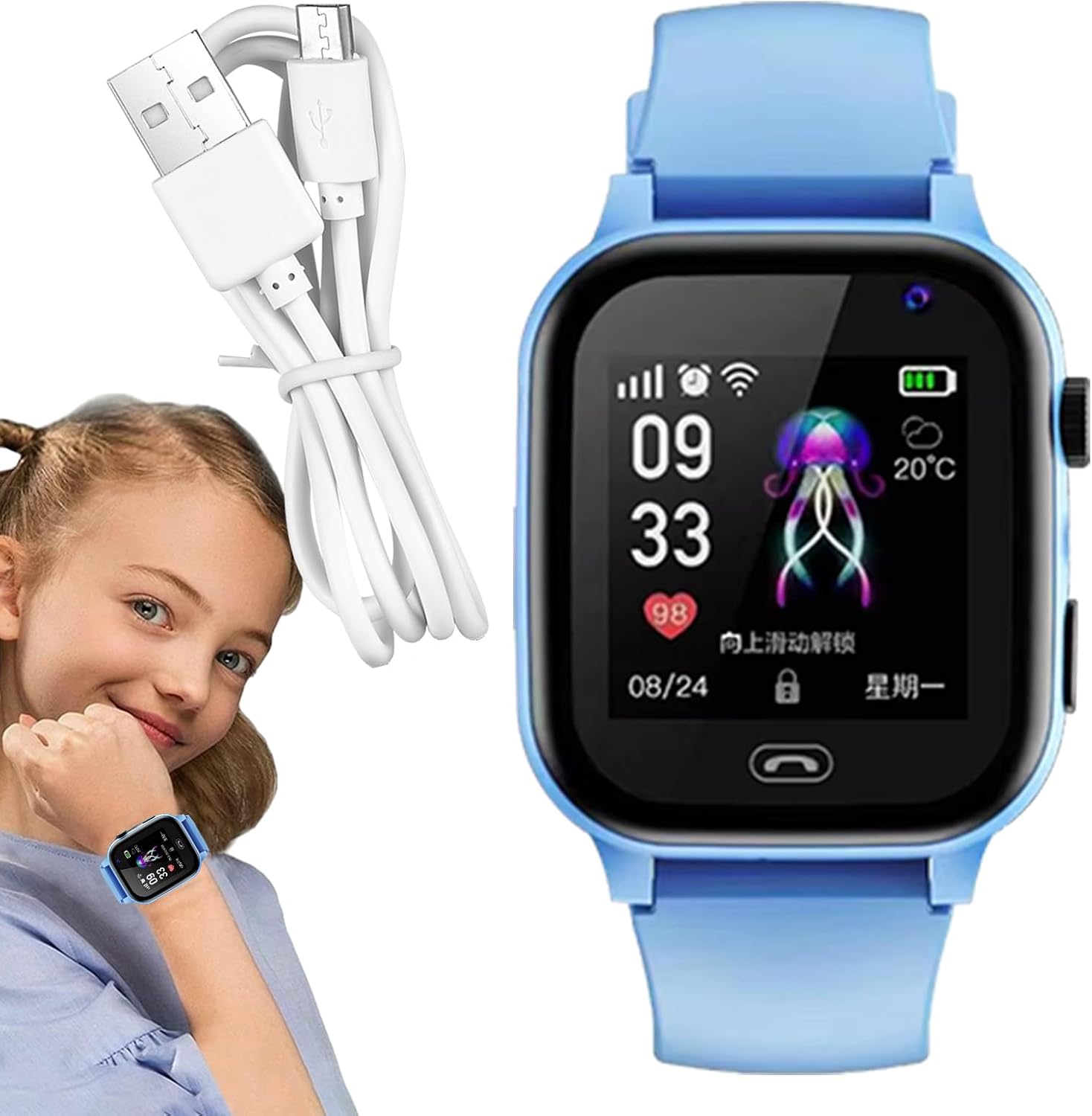 KidTrack Pro 4G GPS Smartwatch With Camera, SOS, And IP67 Waterproof