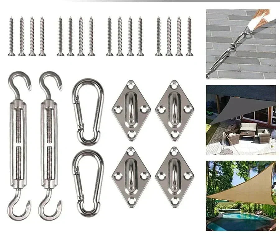 Kit di Installazione Tende da Sole Pro Completo per Montaggio Sicuro e Durevole