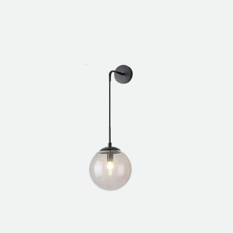 Elegant LumaGlide Glass Globe Wall Sconce Hanging Lamp