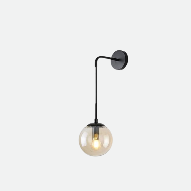 Elegant LumaGlide Glass Globe Wall Sconce Hanging Lamp