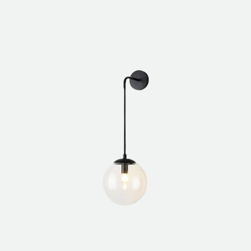 Elegant LumaGlide Glass Globe Wall Sconce Hanging Lamp