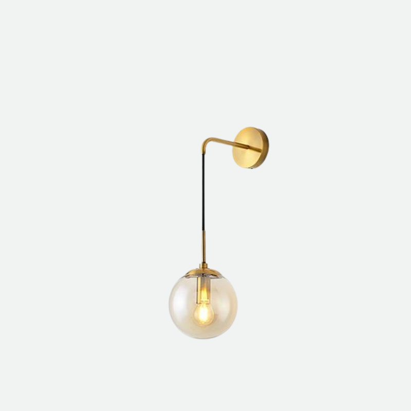 Elegant LumaGlide Glass Globe Wall Sconce Hanging Lamp