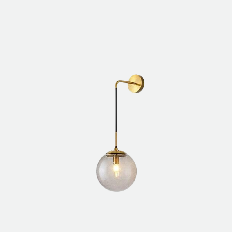 Elegant LumaGlide Glass Globe Wall Sconce Hanging Lamp