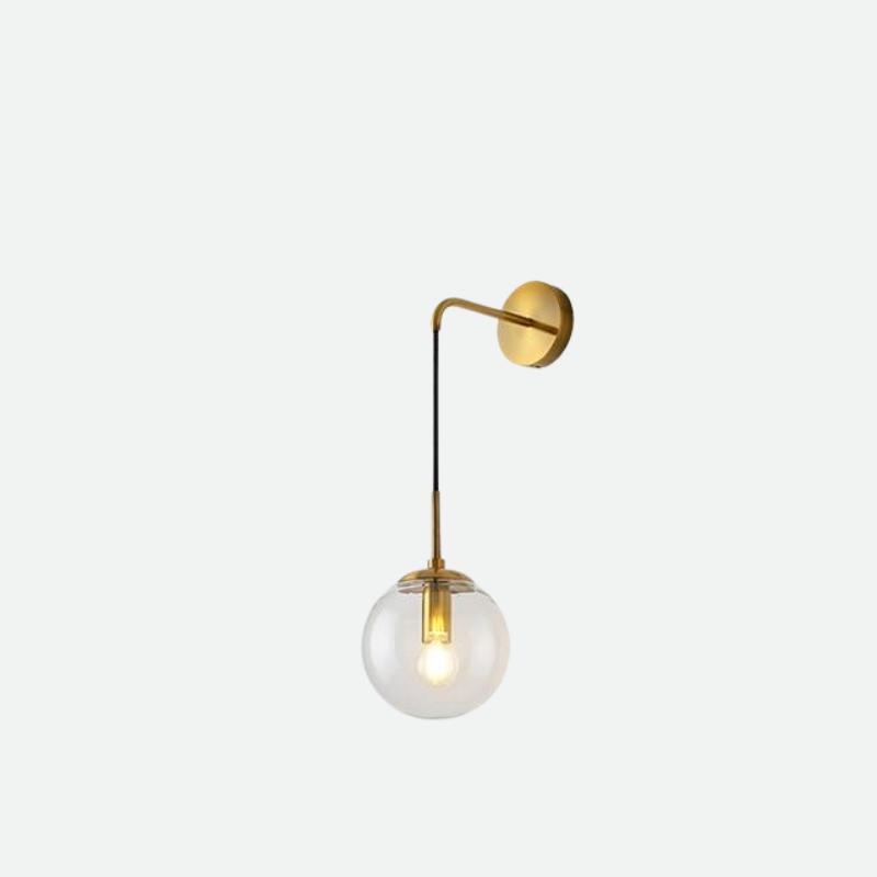 Elegant LumaGlide Glass Globe Wall Sconce Hanging Lamp