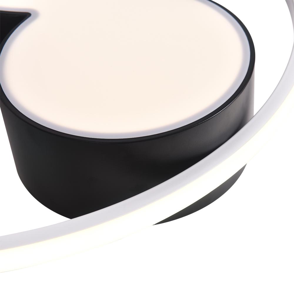 Kids Room Ceiling Light Dimmable LED Remote Black And White 45 Or 52 CM Mouse Design