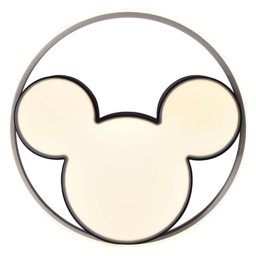 Kids Room Ceiling Light Dimmable LED Remote Black And White 45 Or 52 CM Mouse Design