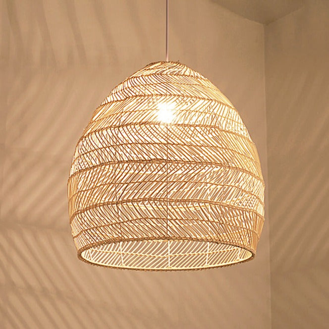 LumaRattan Loftlampe Naturlig Rattan Glød og Stemning