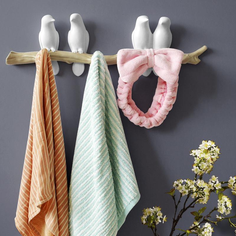 Lovely Birds Wall Coat Hook Decor With Birds On Branch Design