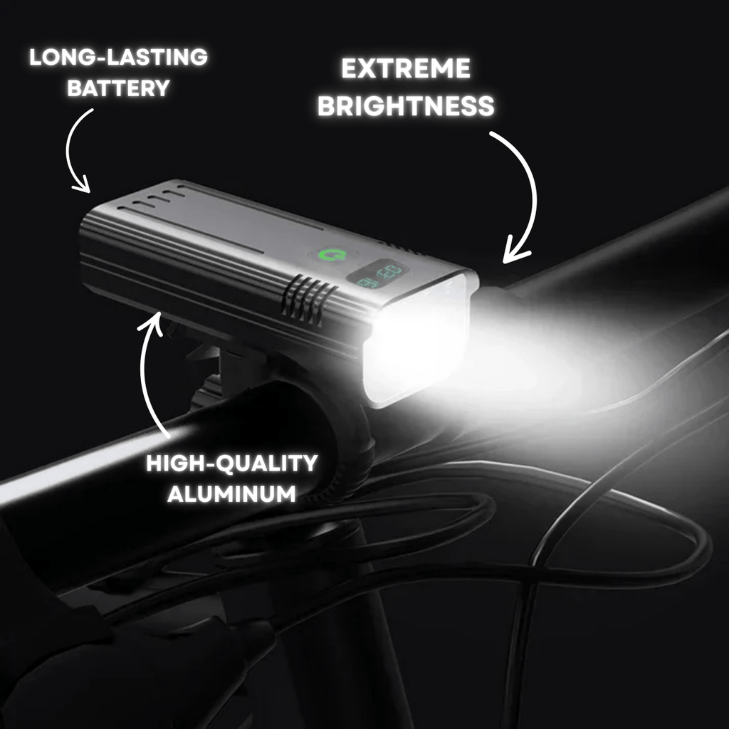 ROADGLOW X Polkupyörän valo 12 LEDiä 5000 lumenia USB-C ladattava akku