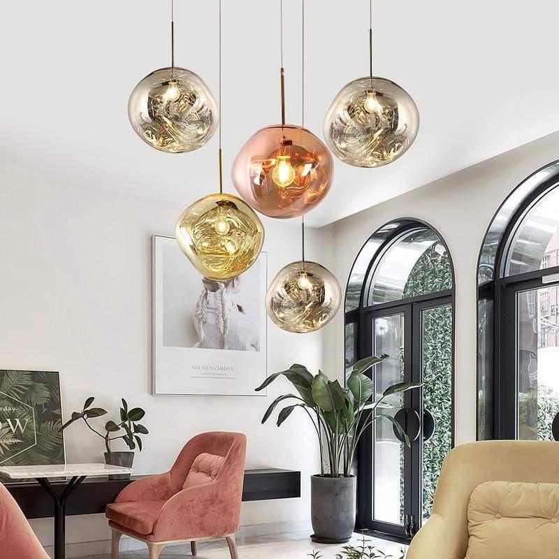 Lampa wisząca Nova Lava Orb z regulowanym kablem do wyspy kuchennej