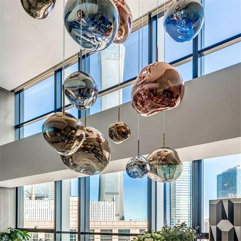 Lampa wisząca Nova Lava Orb z regulowanym kablem do wyspy kuchennej