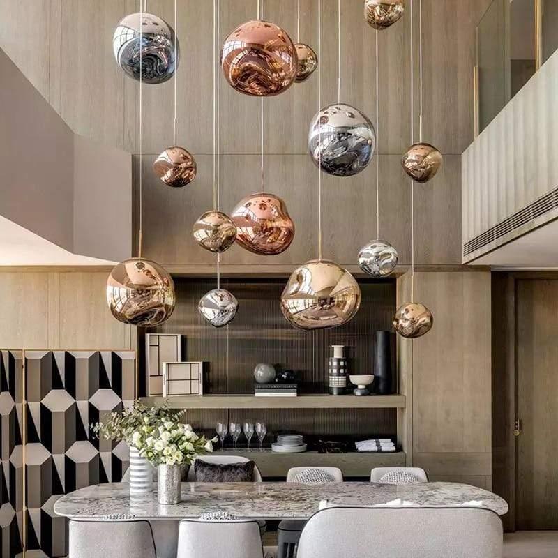 Lampa wisząca Nova Lava Orb z regulowanym kablem do wyspy kuchennej