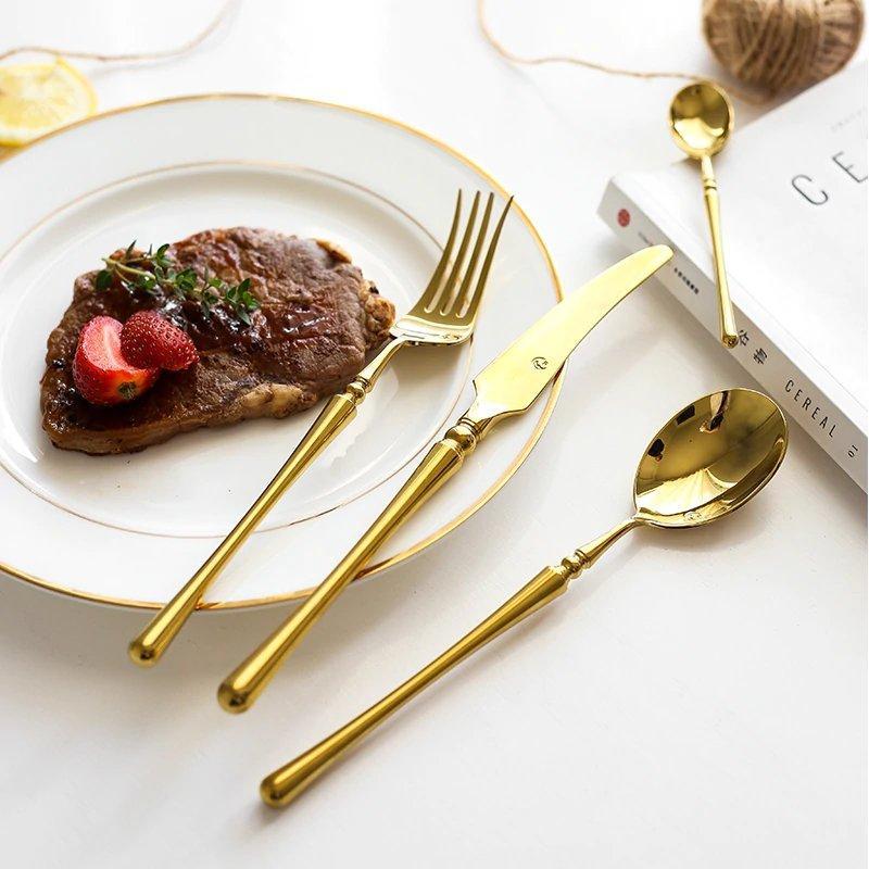 Luxa Royale Gold Utensil Set For Elegant Everyday Dining