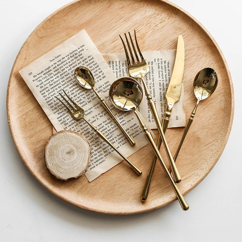 Luxa Royale Gold Utensil Set For Elegant Everyday Dining
