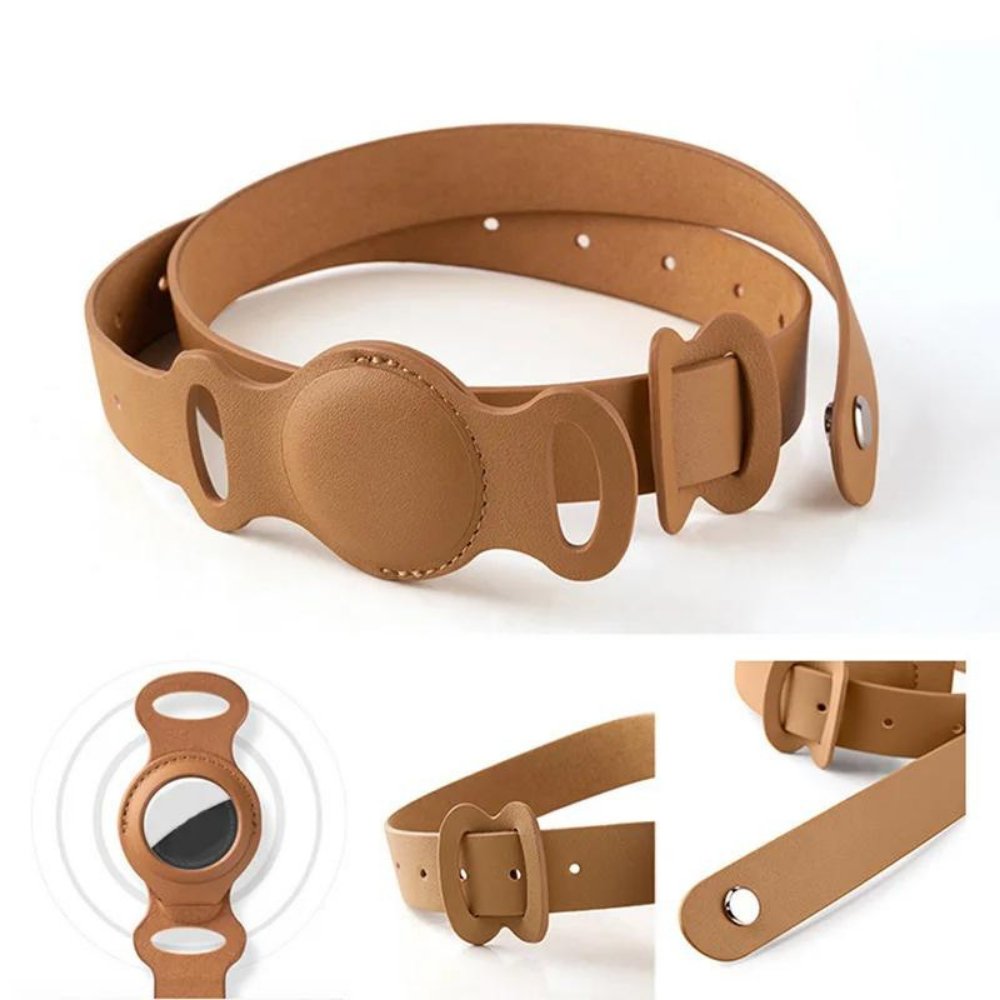Collier pour chien AuroraLeather AirTag avec style premium et suivi sécurisé | Fervei