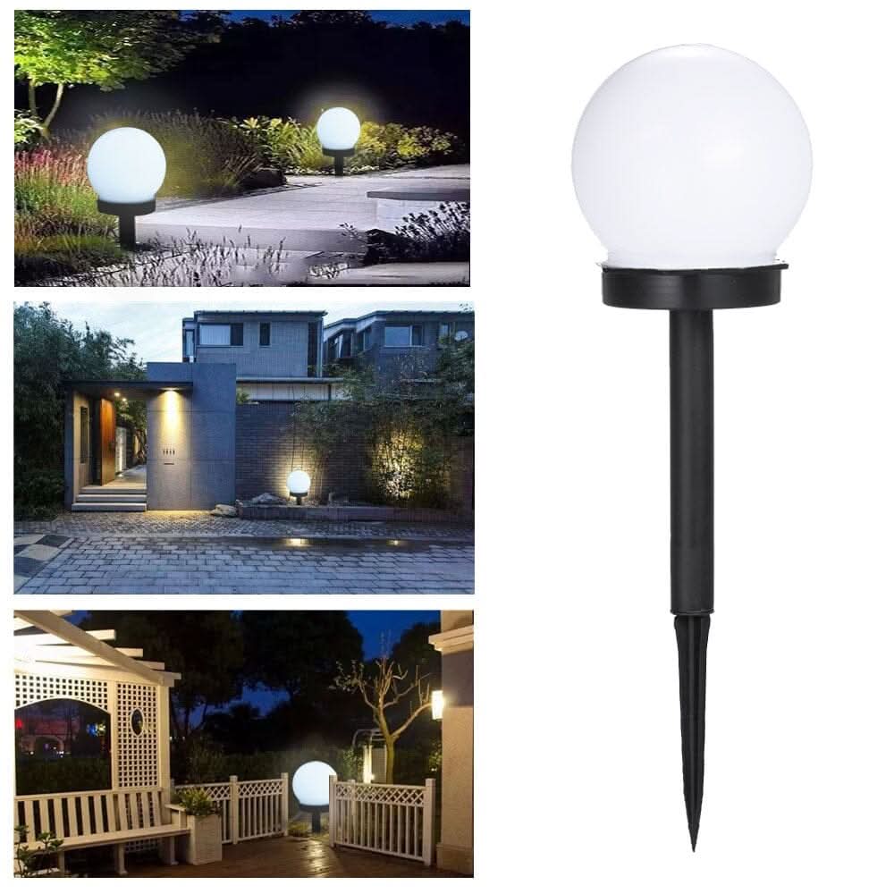 Round LED Solar Garden Light With Automatic Light Control And Energy Efficiency