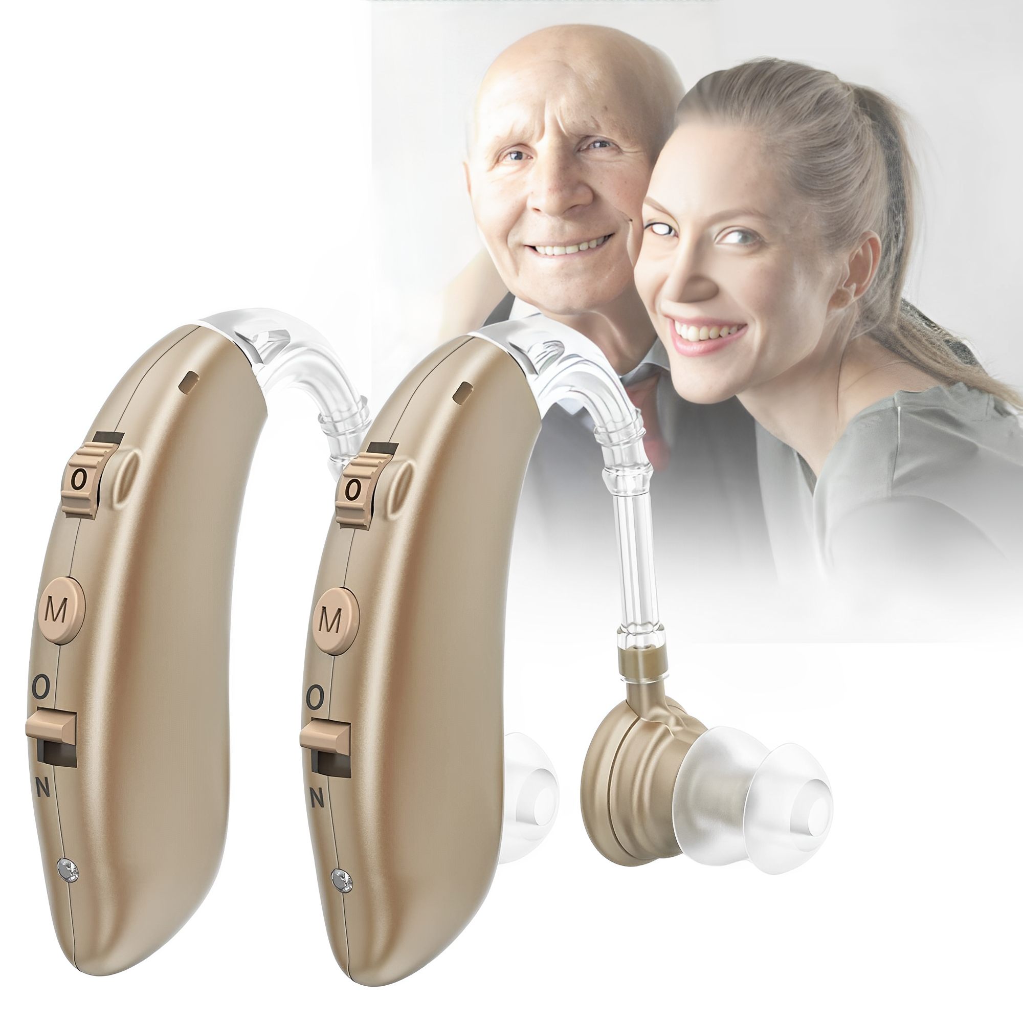 Rechargeable In-Ear Digital Hearing Aids With Noise Reduction