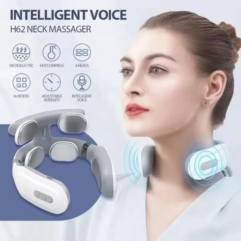 Deluxe Nackenmassagegerät mit Wärme und Vibration 4-in-1