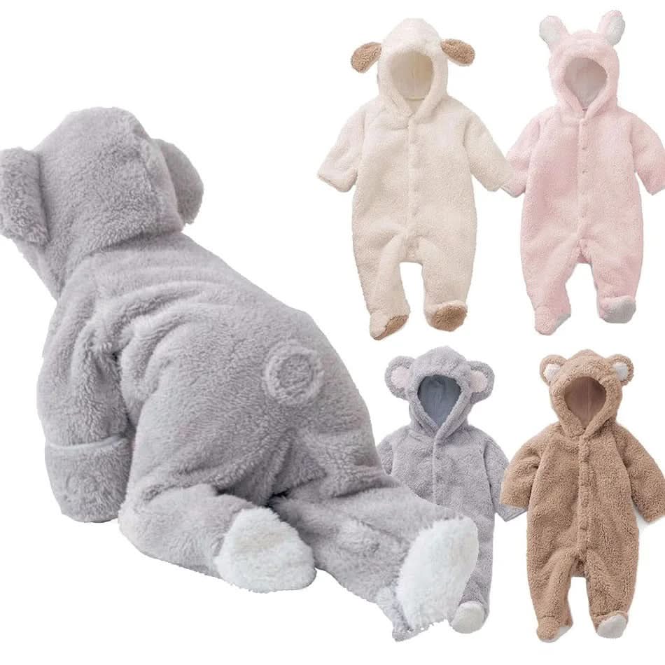 Cozy Paws Baby Animal Romper Super Soft and Warm for Babies