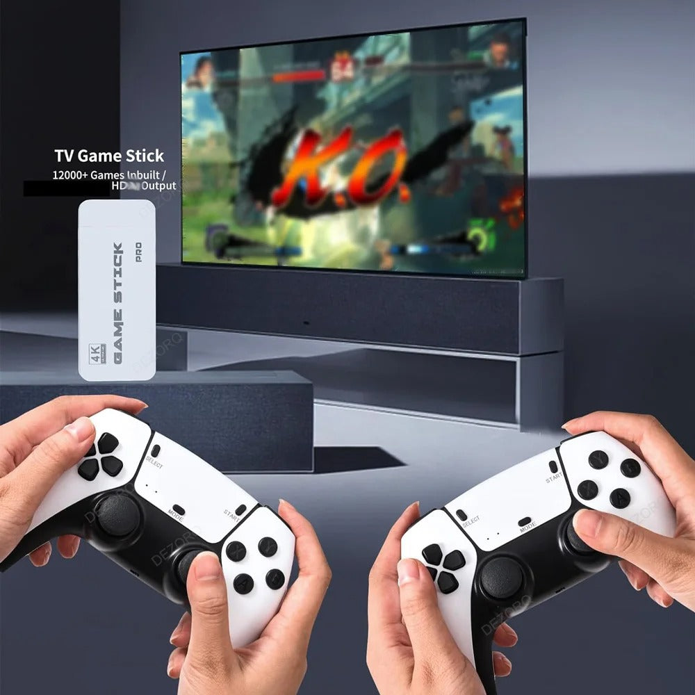 4K Pro Game Stick Console Bundle With Two PS5 Controllers