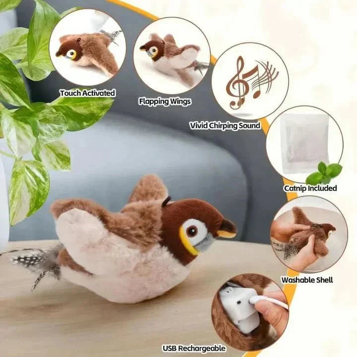PurrPulse Interactive Plush Cat Toy For Energetic Cats