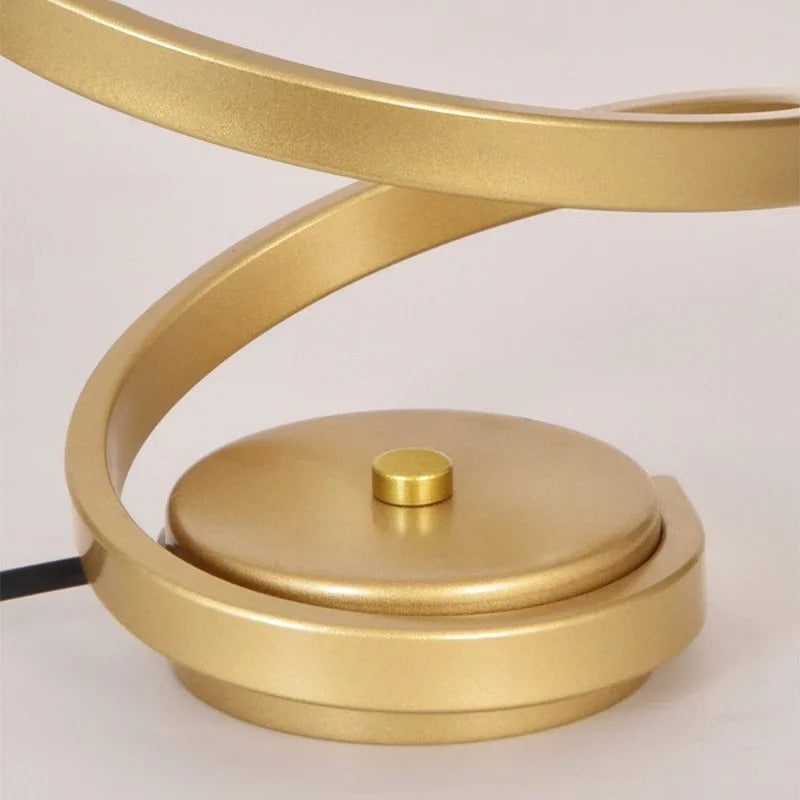 LuminaSpire Spiral LED Modern Table Lamp Near Cozy Corners