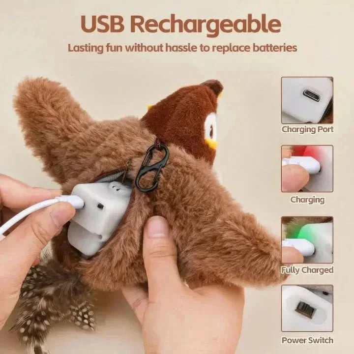 PurrPulse Interactive Plush Cat Toy For Energetic Cats