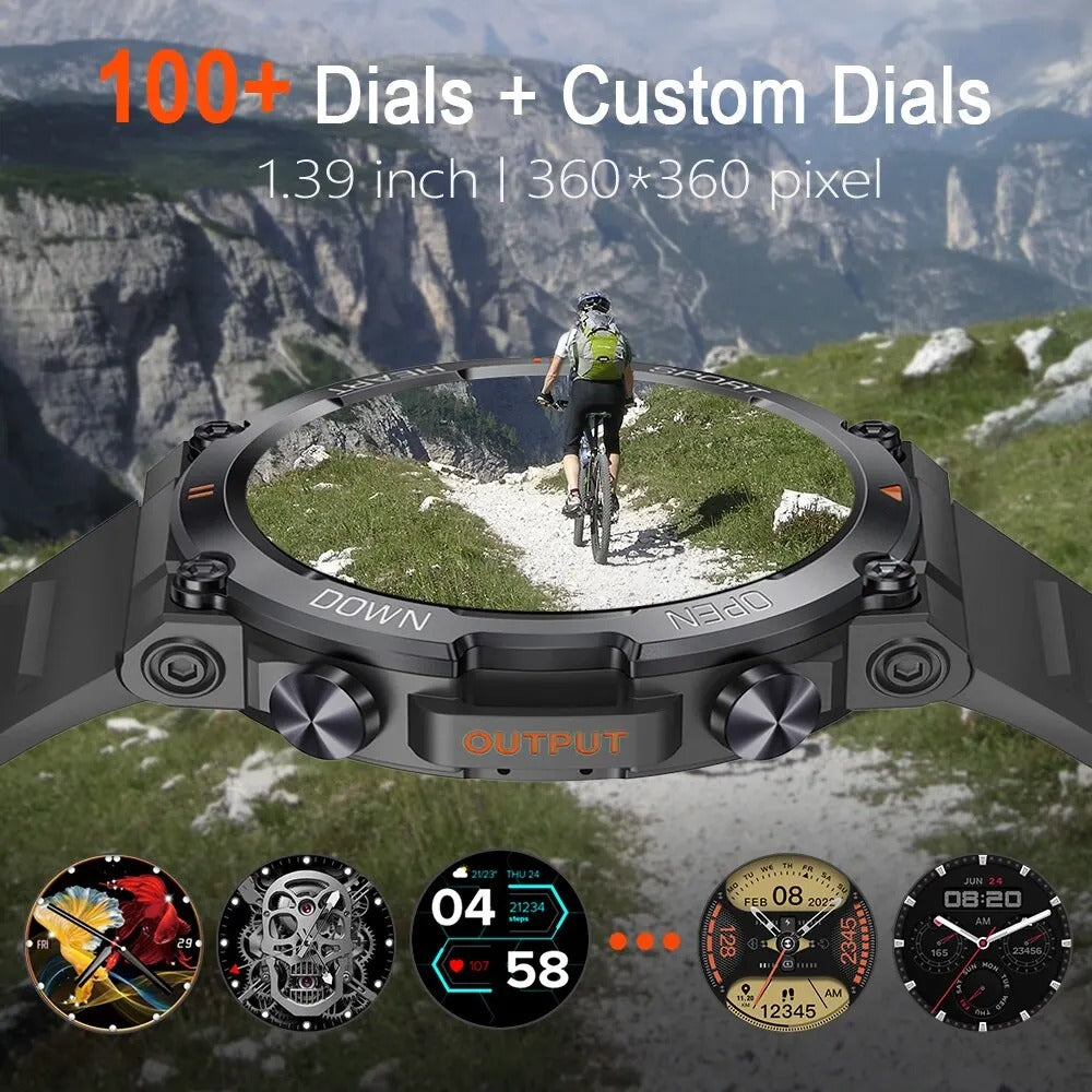 Titan Uknuselig Tactical Smartwatch med Langtidsholdbart Batteri