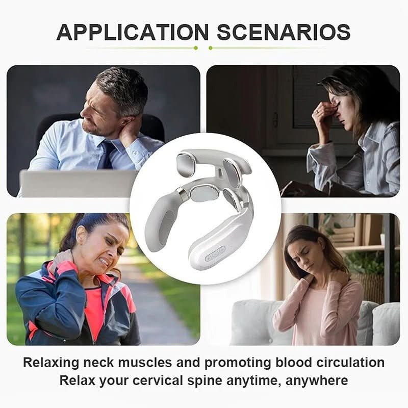 Deluxe Nackenmassagegerät mit Wärme und Vibration 4-in-1